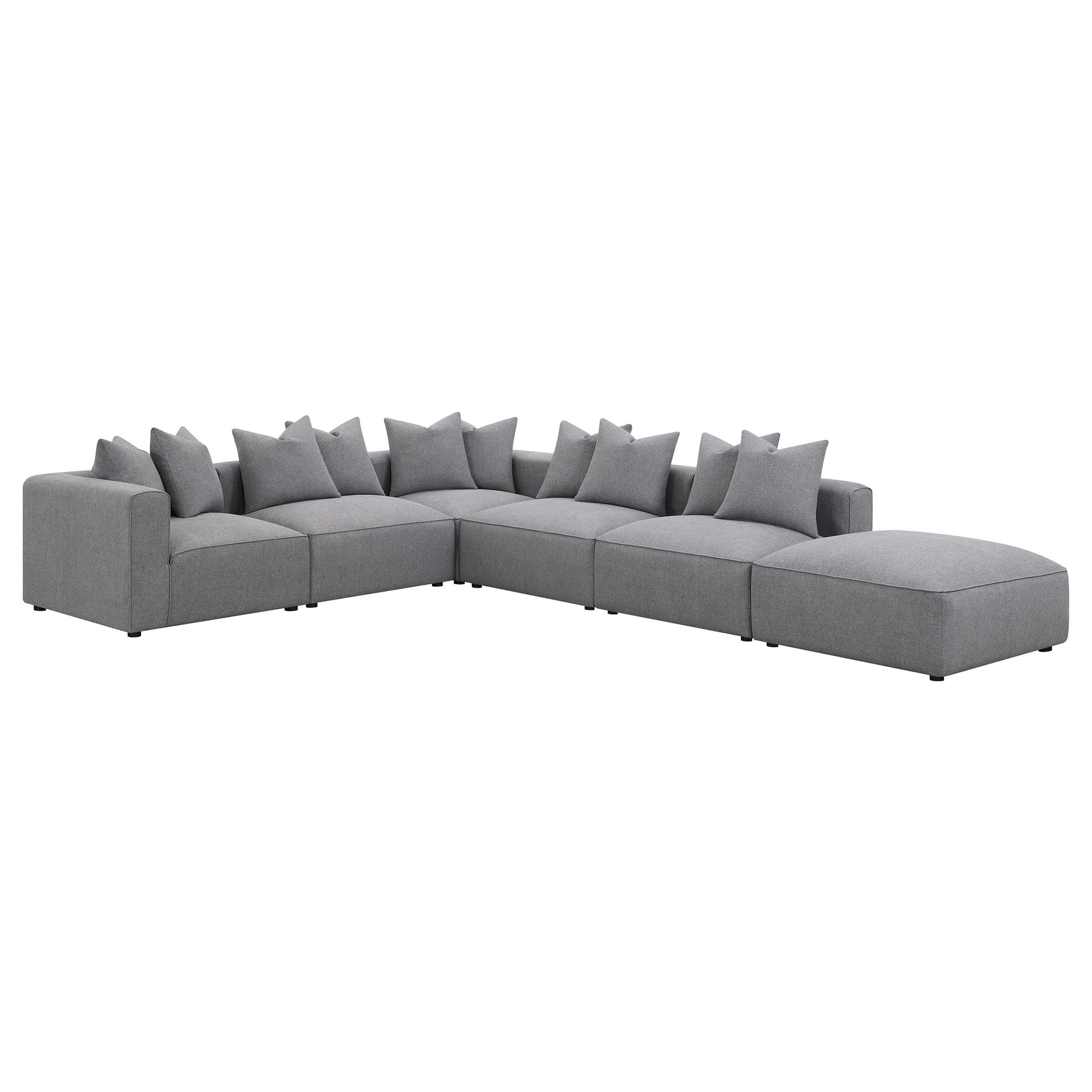 Jennifer 6-piece Upholstered Modular Sectional Grey - Tampa Furniture Outlet