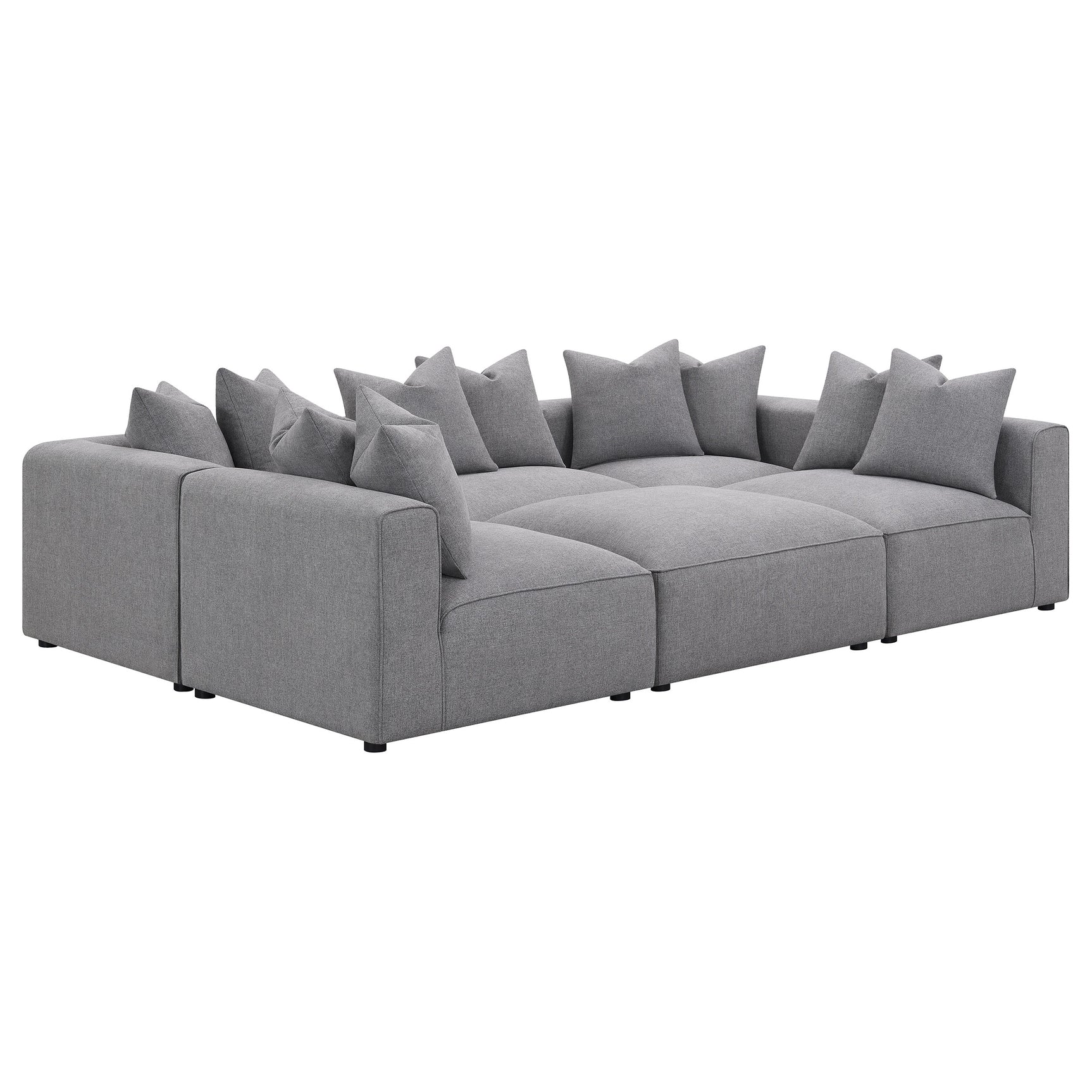 Jennifer 6-piece Upholstered Modular Sectional Grey - Tampa Furniture Outlet