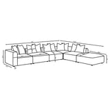 Jennifer 6-piece Upholstered Modular Sectional Grey - Tampa Furniture Outlet