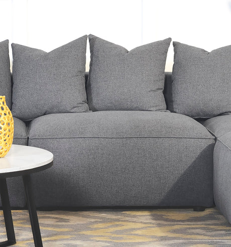 Jennifer Upholstered Armless Chair Grey - Tampa Furniture Outlet