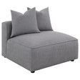 Tampa Furniture Outlet - Coaster - Jennifer Upholstered Armless Chair Grey - 551594