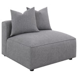 Tampa Furniture Outlet - Coaster - Jennifer Upholstered Armless Chair Grey - 551594