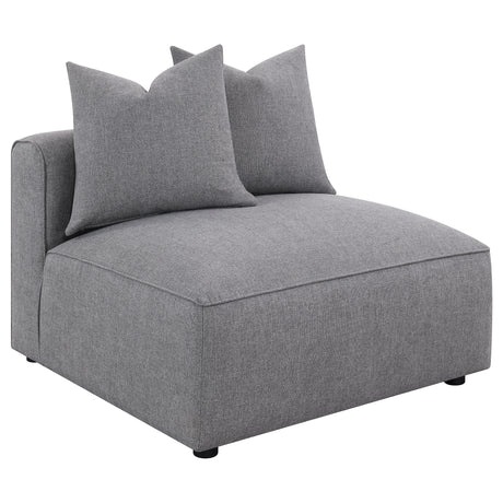 Tampa Furniture Outlet - Coaster - Jennifer Upholstered Armless Chair Grey - 551594
