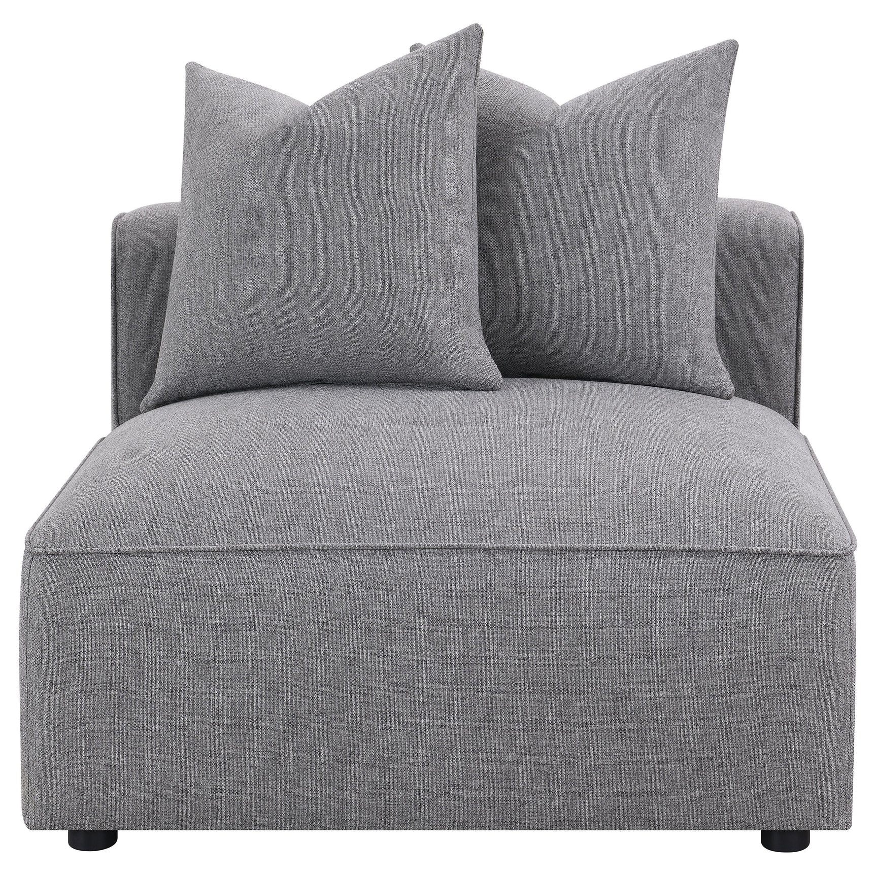 Jennifer Upholstered Armless Chair Grey - Tampa Furniture Outlet