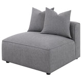 Jennifer Upholstered Armless Chair Grey - Tampa Furniture Outlet