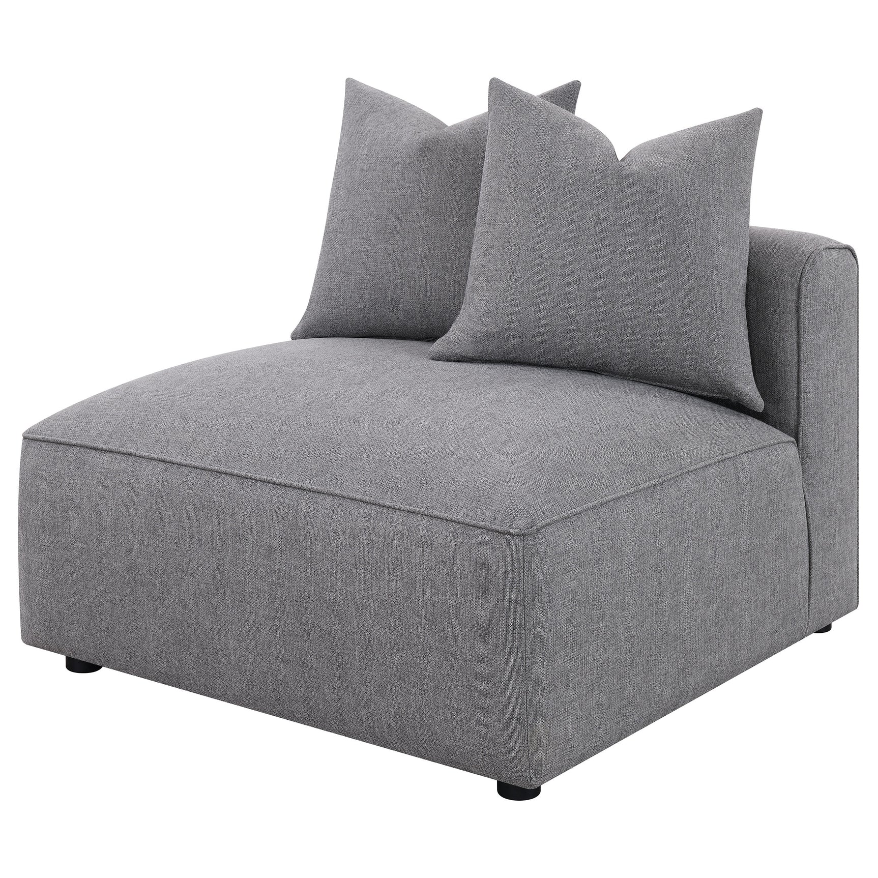 Jennifer Upholstered Armless Chair Grey - Tampa Furniture Outlet