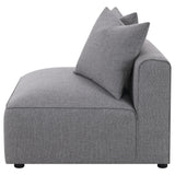 Jennifer Upholstered Armless Chair Grey - Tampa Furniture Outlet