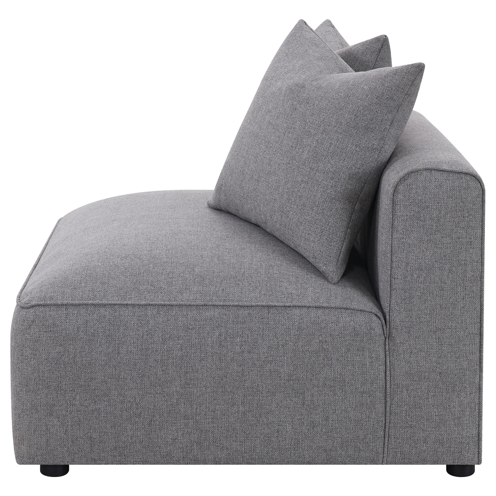 Jennifer Upholstered Armless Chair Grey - Tampa Furniture Outlet