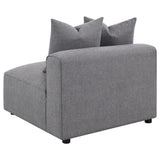 Jennifer Upholstered Armless Chair Grey - Tampa Furniture Outlet