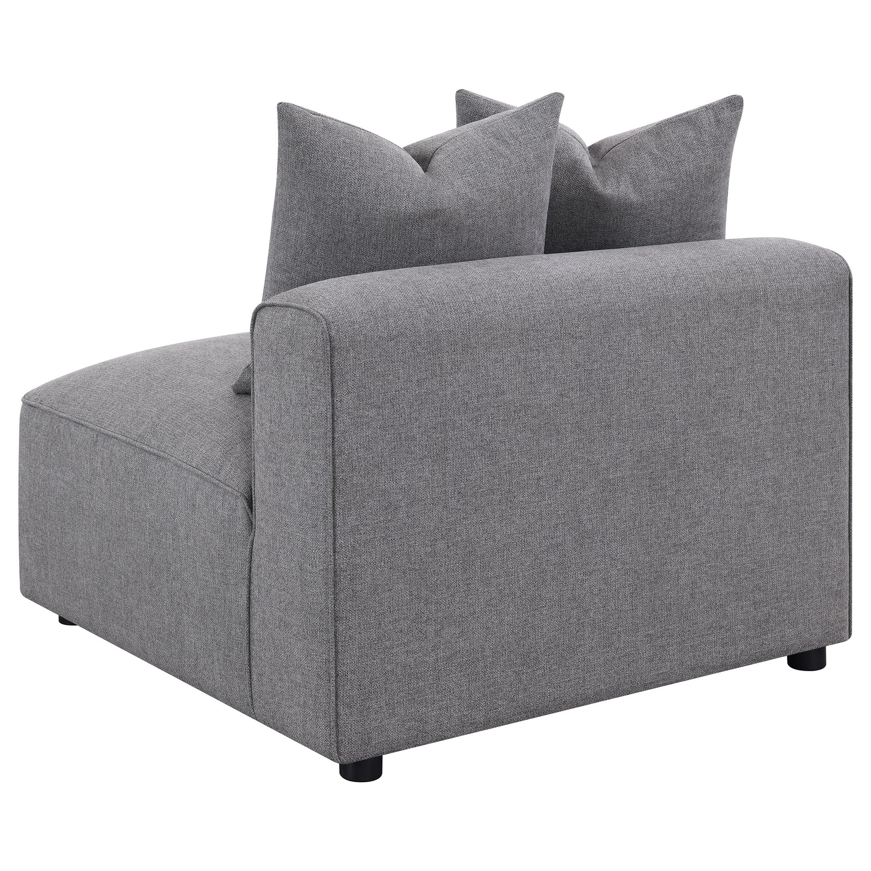 Jennifer Upholstered Armless Chair Grey - Tampa Furniture Outlet