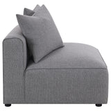 Jennifer Upholstered Armless Chair Grey - Tampa Furniture Outlet