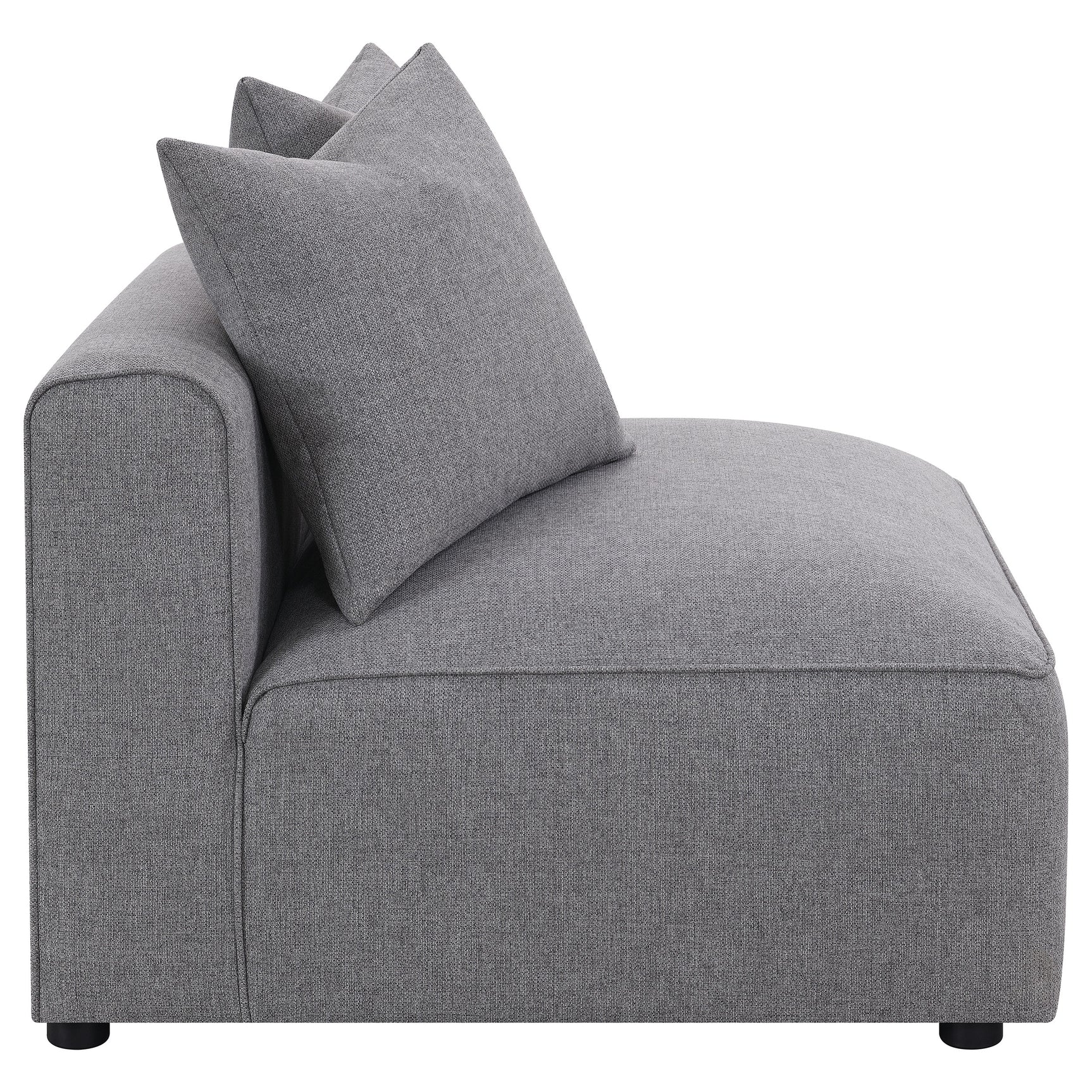 Jennifer Upholstered Armless Chair Grey - Tampa Furniture Outlet