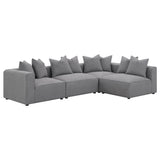 Jennifer Upholstered Armless Chair Grey - Tampa Furniture Outlet