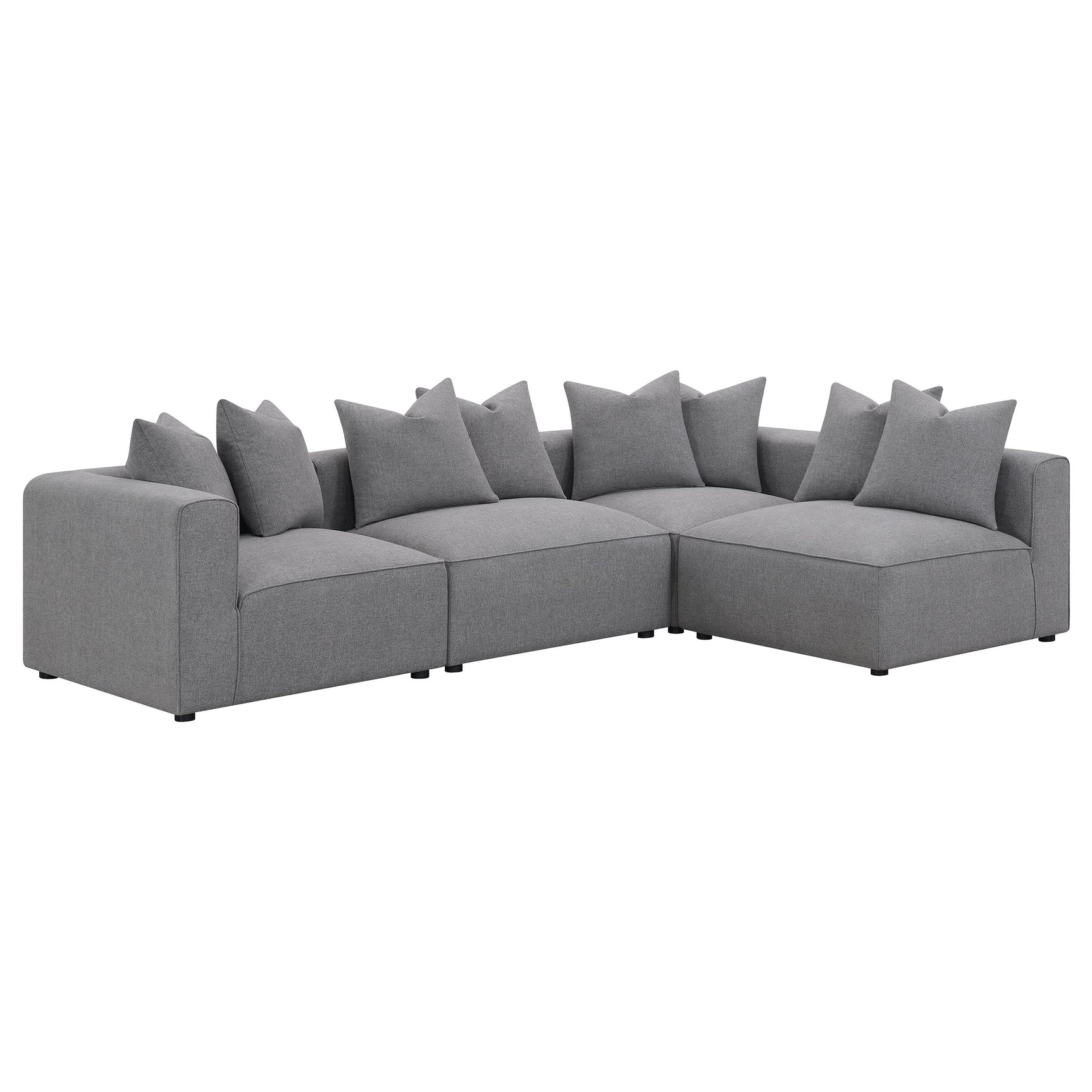 Jennifer Upholstered Armless Chair Grey - Tampa Furniture Outlet