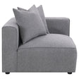 Tampa Furniture Outlet - Coaster - Jennifer Upholstered Corner Chair Grey - 551595