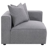 Tampa Furniture Outlet - Coaster - Jennifer Upholstered Corner Chair Grey - 551595