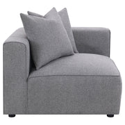 Tampa Furniture Outlet - Coaster - Jennifer Upholstered Corner Chair Grey - 551595