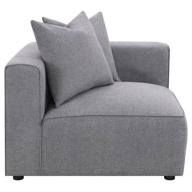 Tampa Furniture Outlet - Coaster - Jennifer Upholstered Corner Chair Grey - 551595