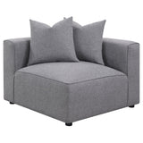 Jennifer Upholstered Corner Chair Grey