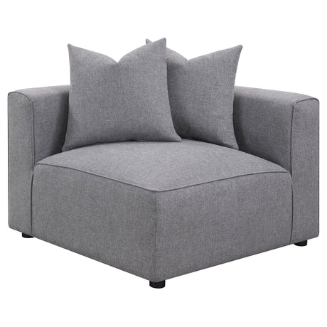 Jennifer Upholstered Corner Chair Grey - Tampa Furniture Outlet