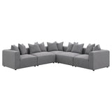 Jennifer Upholstered Corner Chair Grey