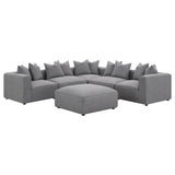 Jennifer Upholstered Corner Chair Grey