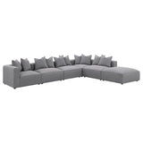 Jennifer Upholstered Corner Chair Grey