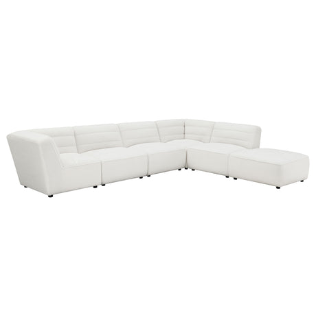 Sunny 6-piece Upholstered Modular Sectional Sofa Natural - Tampa Furniture Outlet