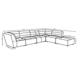 Sunny 6-piece Upholstered Modular Sectional Sofa Natural - Tampa Furniture Outlet