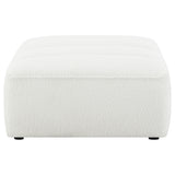 Sunny Square Upholstered Ottoman Natural - Tampa Furniture Outlet