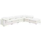 Raleigh 6-piece Boucle Upholstered Modular Sectional Ivory - Tampa Furniture Outlet