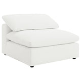 Tampa Furniture Outlet - Coaster - Raleigh Boucle Upholstered Armless Chair Ivory - 551751
