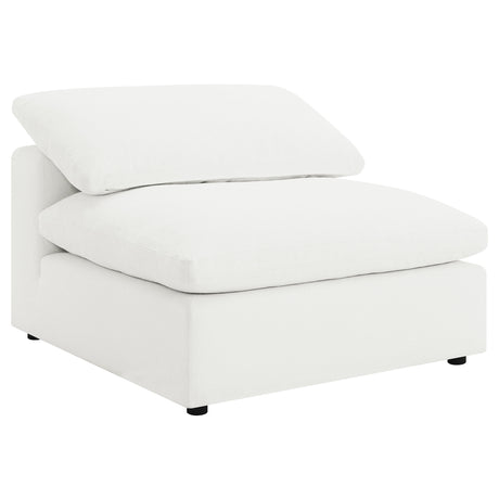 Tampa Furniture Outlet - Coaster - Raleigh Boucle Upholstered Armless Chair Ivory - 551751