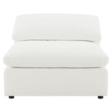 Raleigh Boucle Upholstered Armless Chair Ivory - Tampa Furniture Outlet