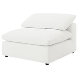 Raleigh Boucle Upholstered Armless Chair Ivory - Tampa Furniture Outlet