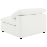 Raleigh Boucle Upholstered Armless Chair Ivory - Tampa Furniture Outlet