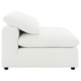 Raleigh Boucle Upholstered Armless Chair Ivory - Tampa Furniture Outlet