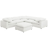 Raleigh Boucle Upholstered Armless Chair Ivory - Tampa Furniture Outlet