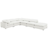 Raleigh Boucle Upholstered Armless Chair Ivory - Tampa Furniture Outlet