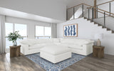 Raleigh Boucle Upholstered Armless Chair Ivory - Tampa Furniture Outlet