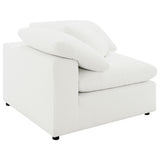 Raleigh Boucle Upholstered Corner Chair Ivory - Tampa Furniture Outlet