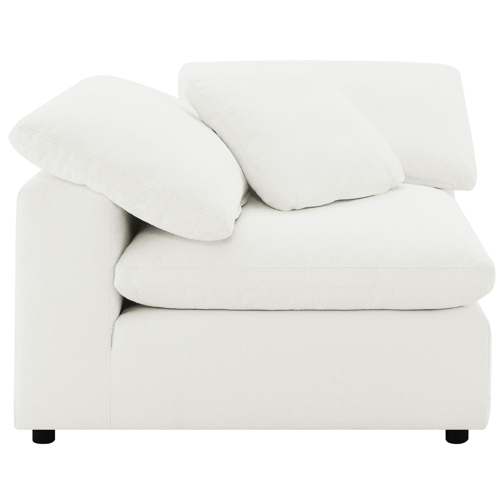 Raleigh Boucle Upholstered Corner Chair Ivory - Tampa Furniture Outlet