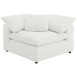 Tampa Furniture Outlet - Coaster - Raleigh Boucle Upholstered Corner Chair Ivory - 551752