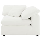 Raleigh Boucle Upholstered Corner Chair Ivory - Tampa Furniture Outlet