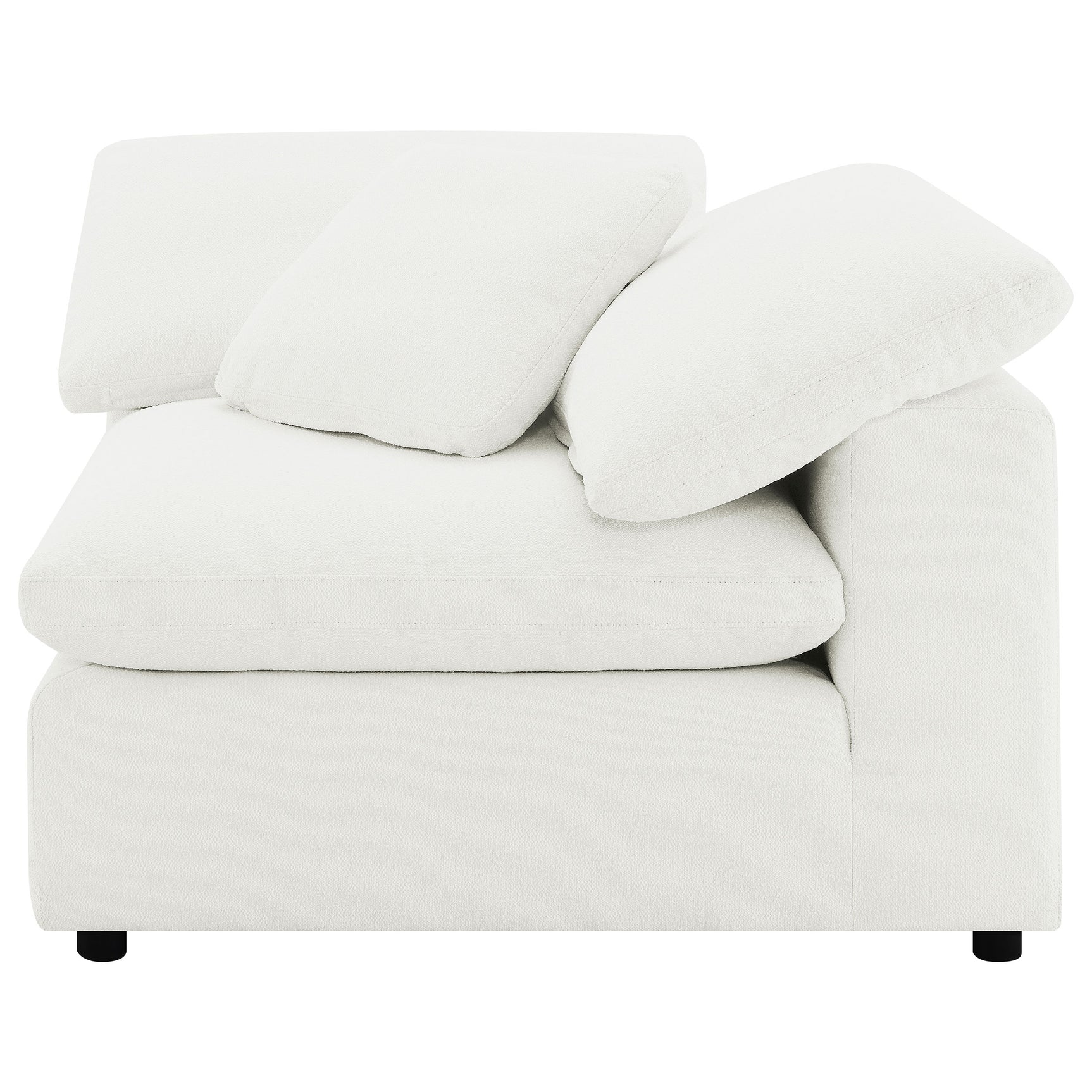 Raleigh Boucle Upholstered Corner Chair Ivory - Tampa Furniture Outlet
