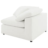 Raleigh Boucle Upholstered Corner Chair Ivory - Tampa Furniture Outlet