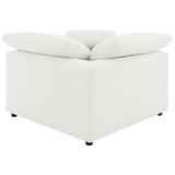 Raleigh Boucle Upholstered Corner Chair Ivory - Tampa Furniture Outlet