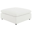 Tampa Furniture Outlet - Coaster - Raleigh Boucle Upholstered Ottoman Ivory - 551753
