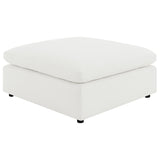 Tampa Furniture Outlet - Coaster - Raleigh Boucle Upholstered Ottoman Ivory - 551753