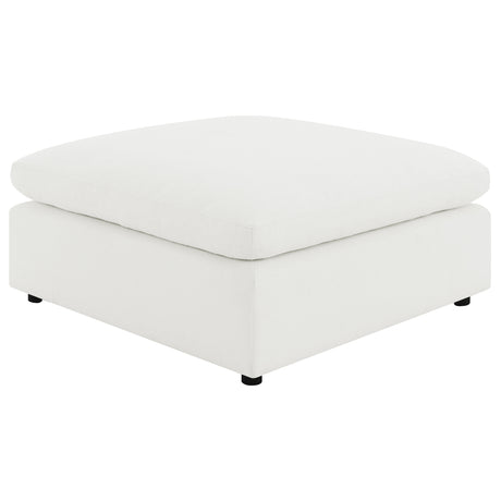 Tampa Furniture Outlet - Coaster - Raleigh Boucle Upholstered Ottoman Ivory - 551753